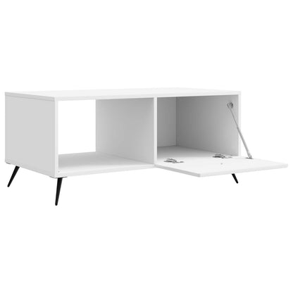Tavolino da salotto Bianco Lucido 90 x 50 x 40 cm