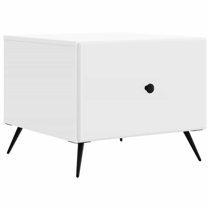 Tavolino da salotto Bianco 49 x 50 x 40 cm Legno ingegnerizzato