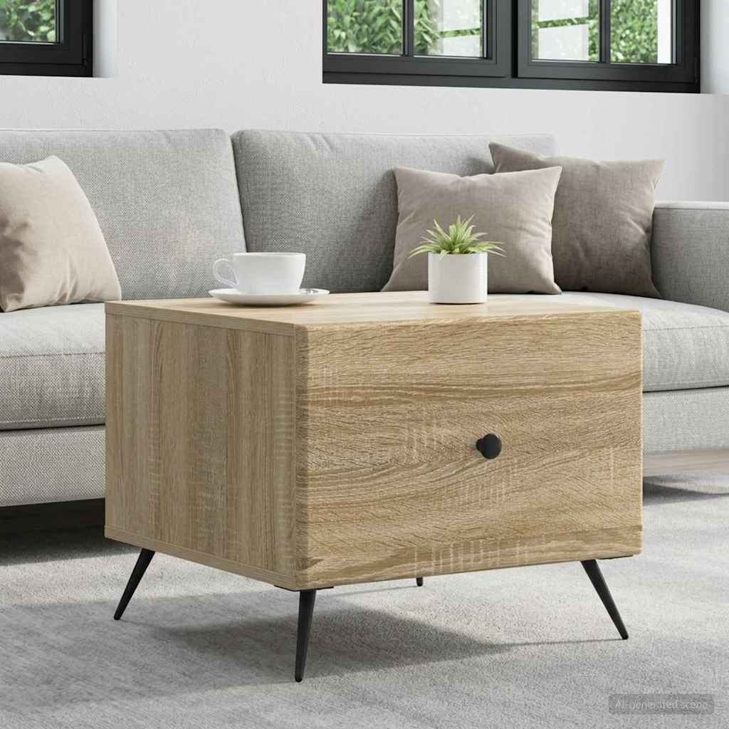 Tavolino da salotto con cassetto Rovere Sonoma 49 x 50 x 40 cm
