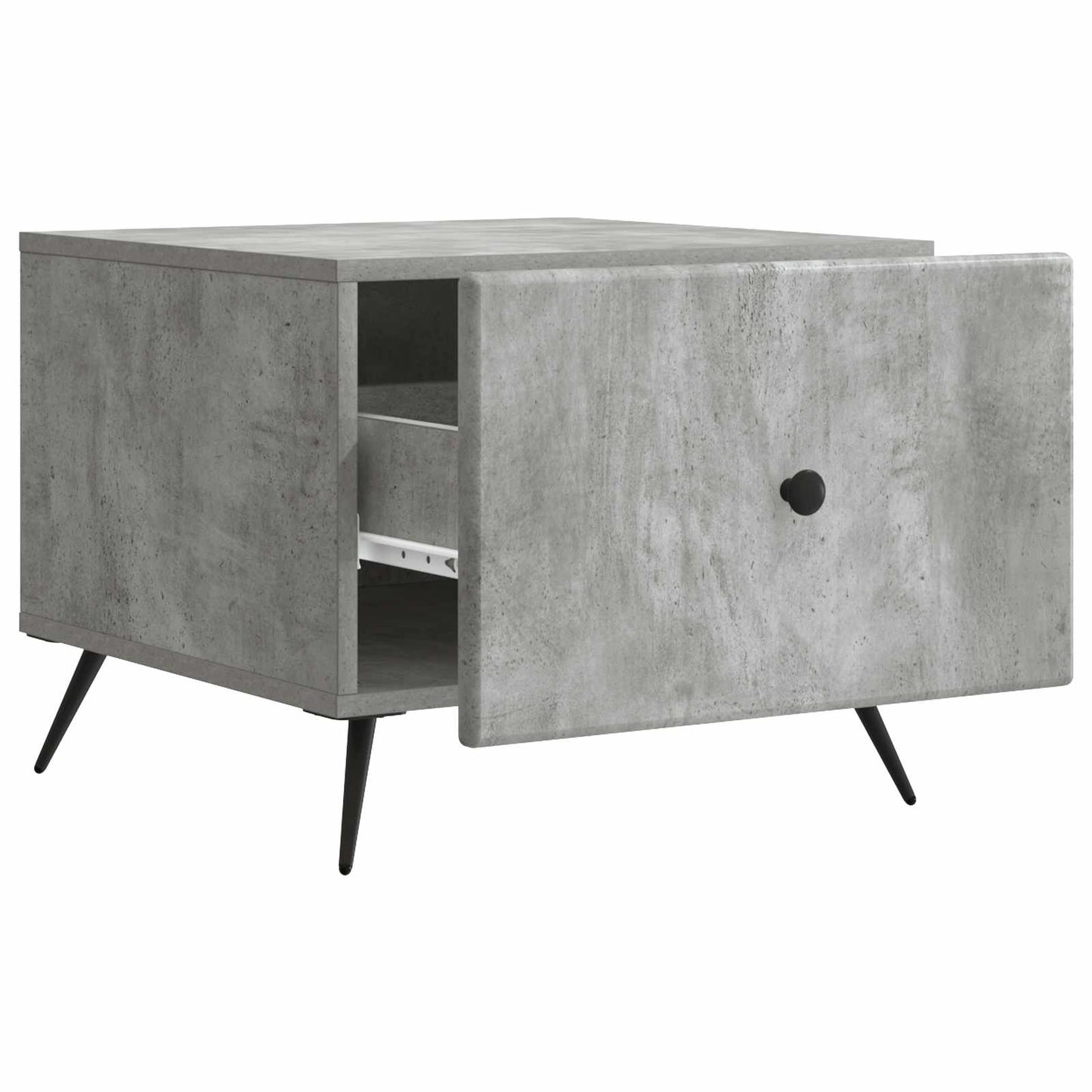 Tavolino da salotto con cassetto Grigio Cemento 49 x 50 x 40 cm | homemem39