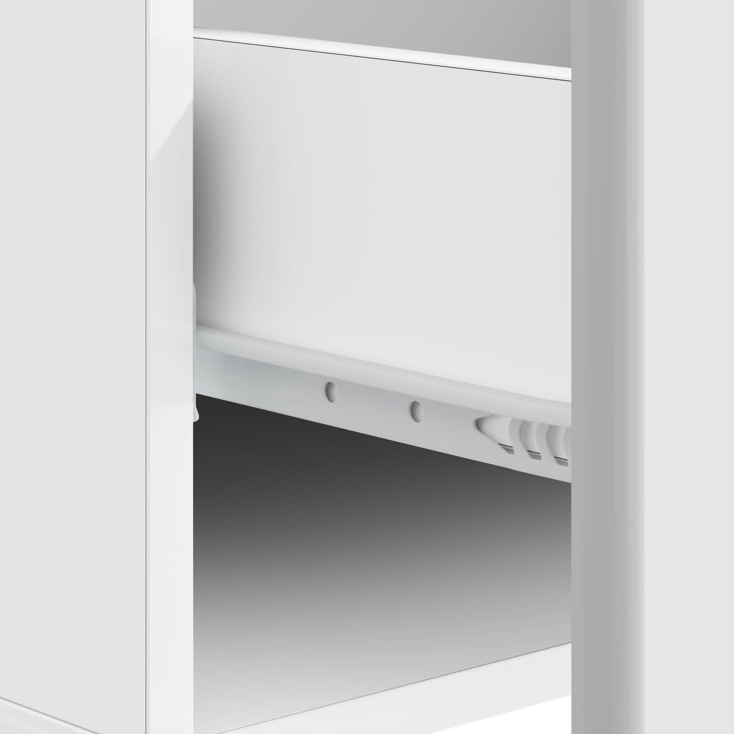 Tavolino da salotto con cassetto Bianco Lucido 49 x 50 x 40 cm | homemem39