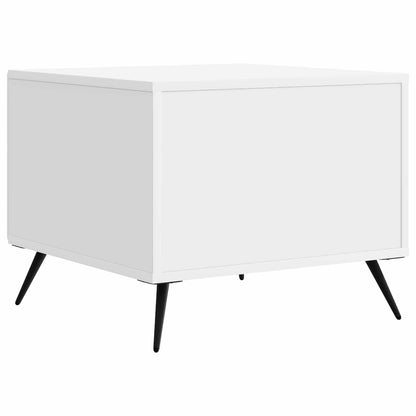 Tavolino da salotto con cassetto Bianco Lucido 49 x 50 x 40 cm