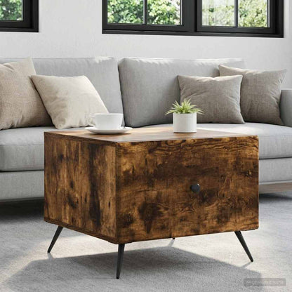 Tavolino da salotto con cassetto Rovere Fumo 49 x 50 x 40 cm
