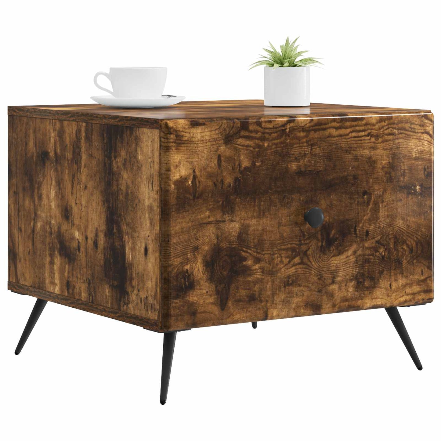 Tavolino da salotto con cassetto Rovere Fumo 49 x 50 x 40 cm