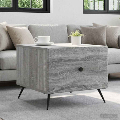 Tavolino da salotto con cassetto Grigio Sonoma 49 x 50 x 40 cm