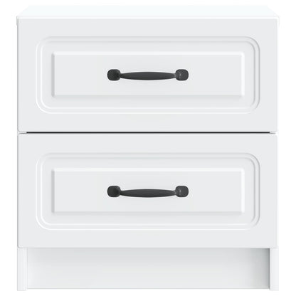 Armadio da Notte con cassetto 2 pcs Bianco 43 x 34,5 x 44,5 cm | homemem39
