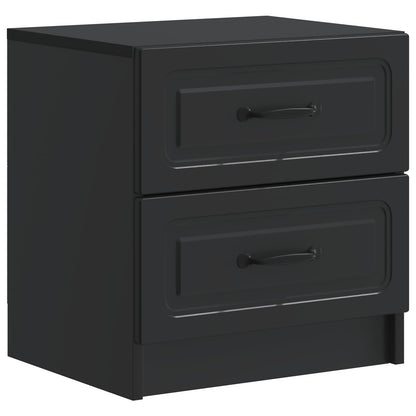 Armadio da Notte Nero 43 x 34,5 x 44,5 cm Legno ingegnerizzato | homemem39