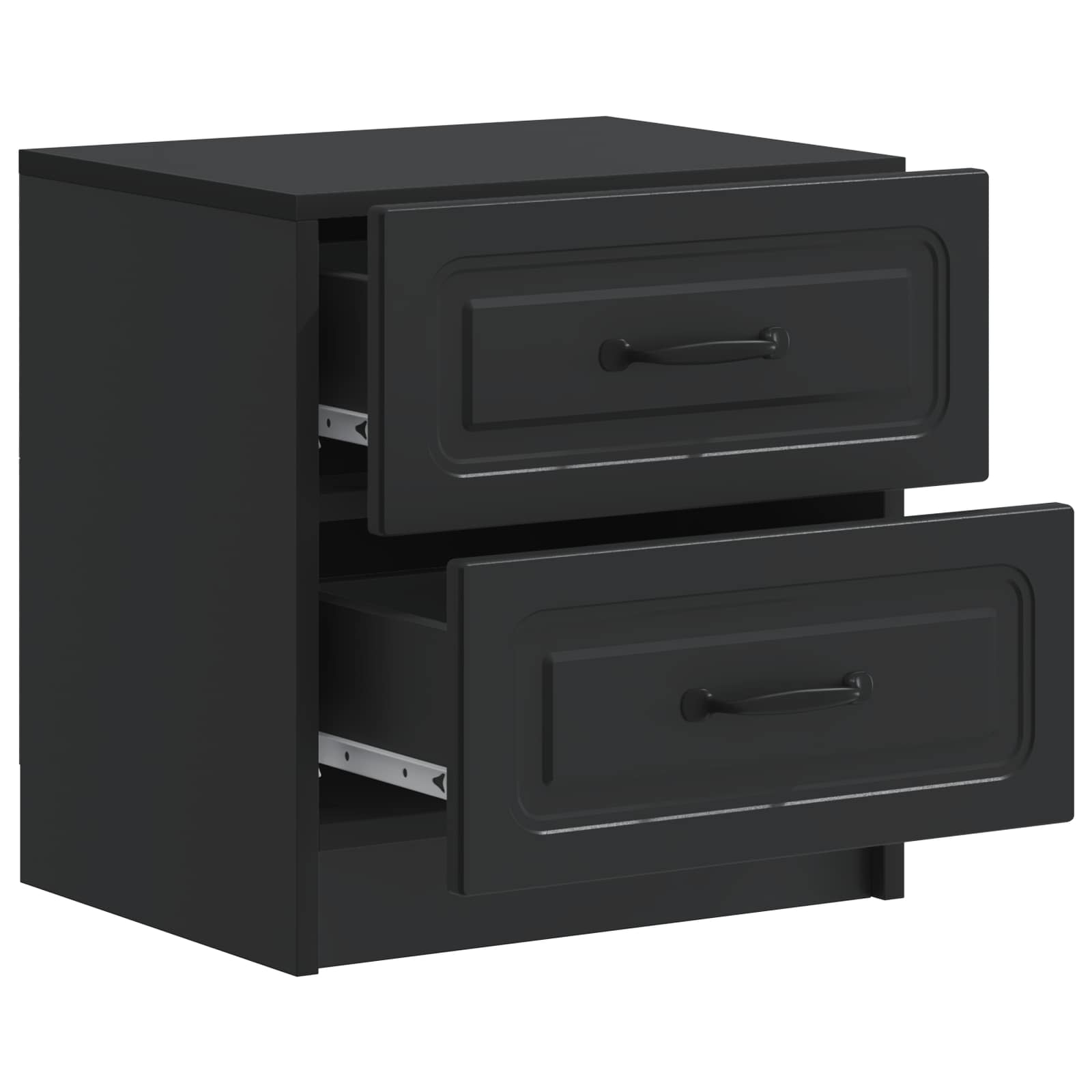 Armadio da Notte Nero 43 x 34,5 x 44,5 cm Legno ingegnerizzato | homemem39