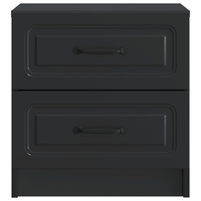 Armadio da Notte Nero 43 x 34,5 x 44,5 cm Legno ingegnerizzato | homemem39