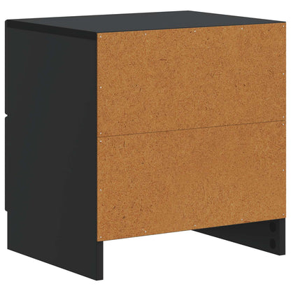 Armadio da Notte con cassetto 2 pcs Nero 43 x 34,5 x 44,5 cm | homemem39