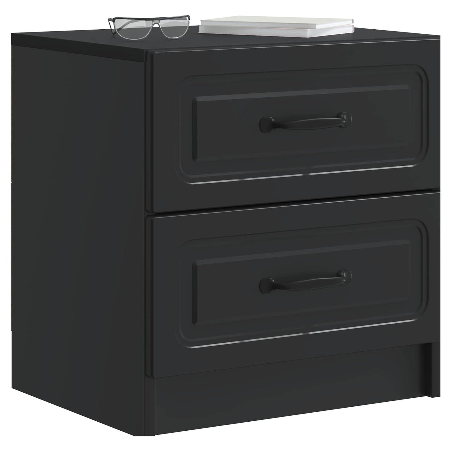 Armadio da Notte 2 pz Nero 43 x 34,5 x 44,5 cm