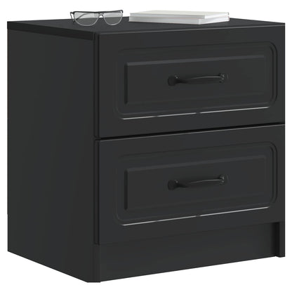 Armadio da Notte 2 pz Nero 43 x 34,5 x 44,5 cm