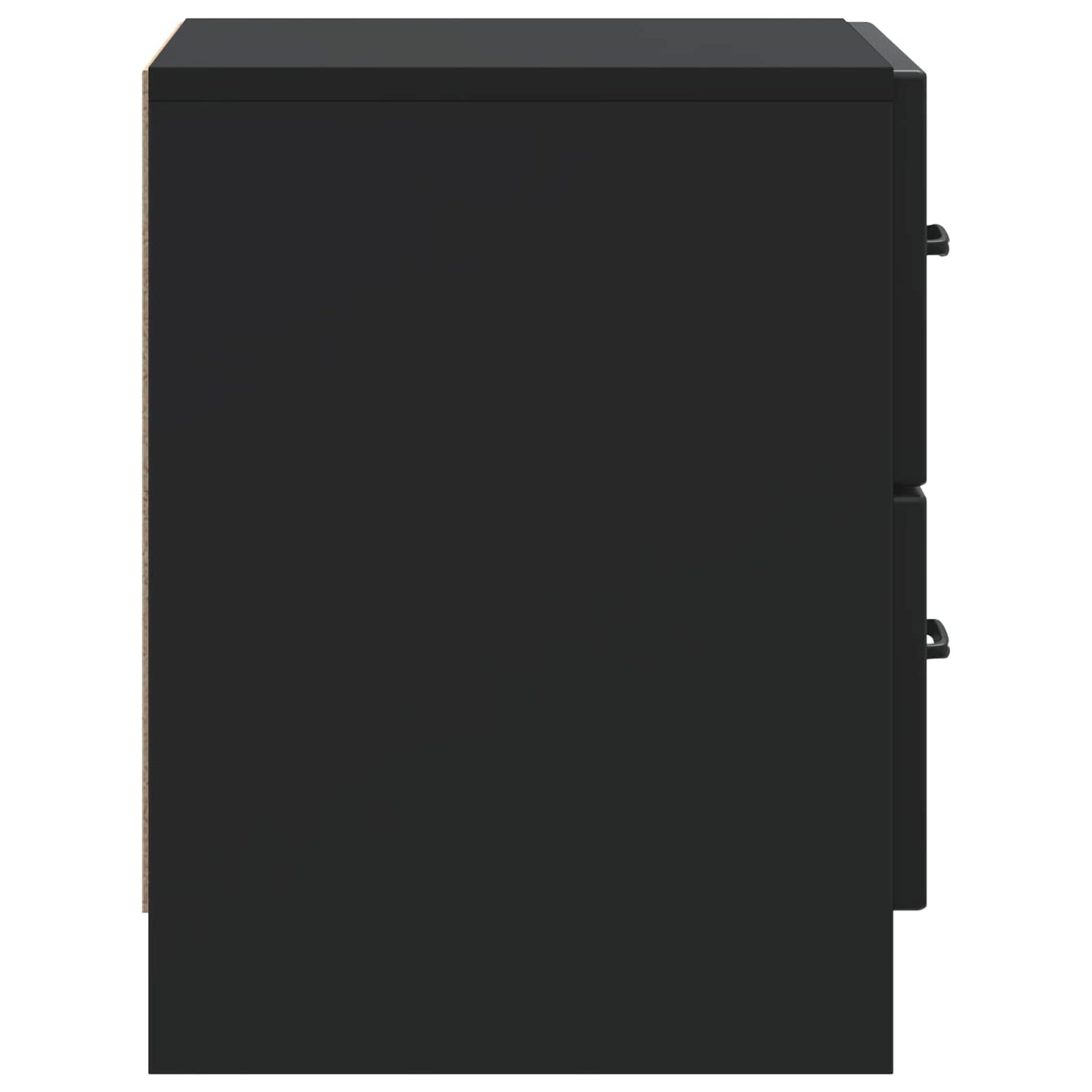 Armadio da Notte con cassetto 2 pcs Nero 43 x 34,5 x 44,5 cm | homemem39