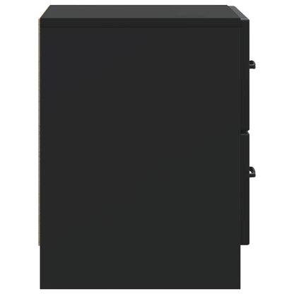 Armadio da Notte con cassetto 2 pcs Nero 43 x 34,5 x 44,5 cm | homemem39