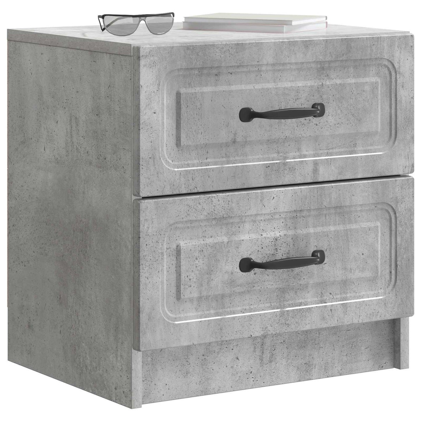 Armadio da Notte Grigio Cemento 43 x 34,5 x 44,5 cm | homemem39