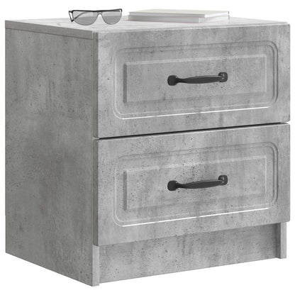 Armadio da Notte 2 pz Grigio Cemento 43 x 34,5 x 44,5 cm
