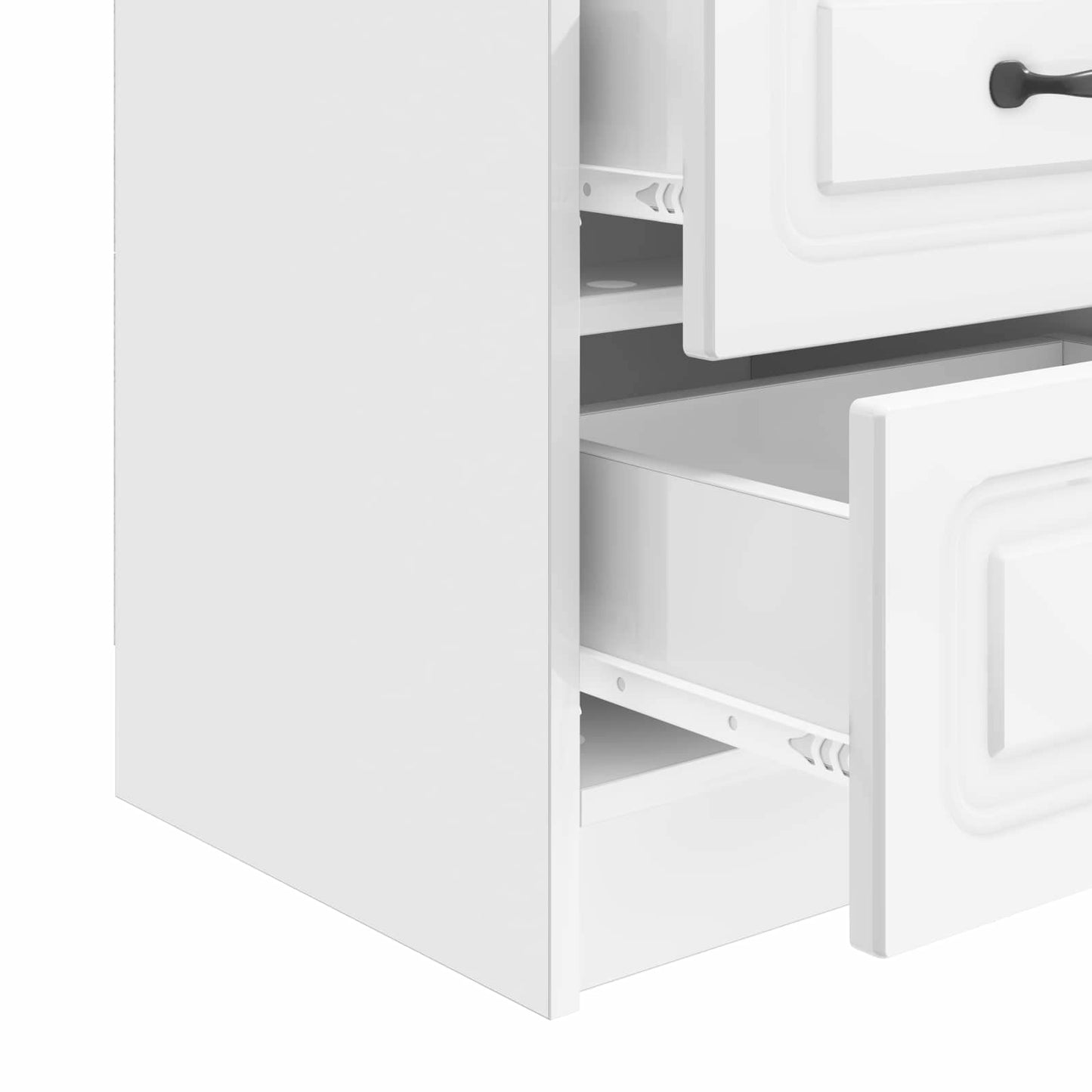 Armadio da Notte con cassetto Bianco Lucido 43 x 34,5 x 44,5 cm | homemem39
