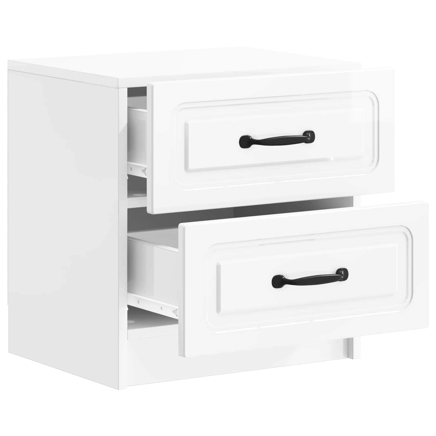 Armadio da Notte con cassetto Bianco Lucido 43 x 34,5 x 44,5 cm | homemem39