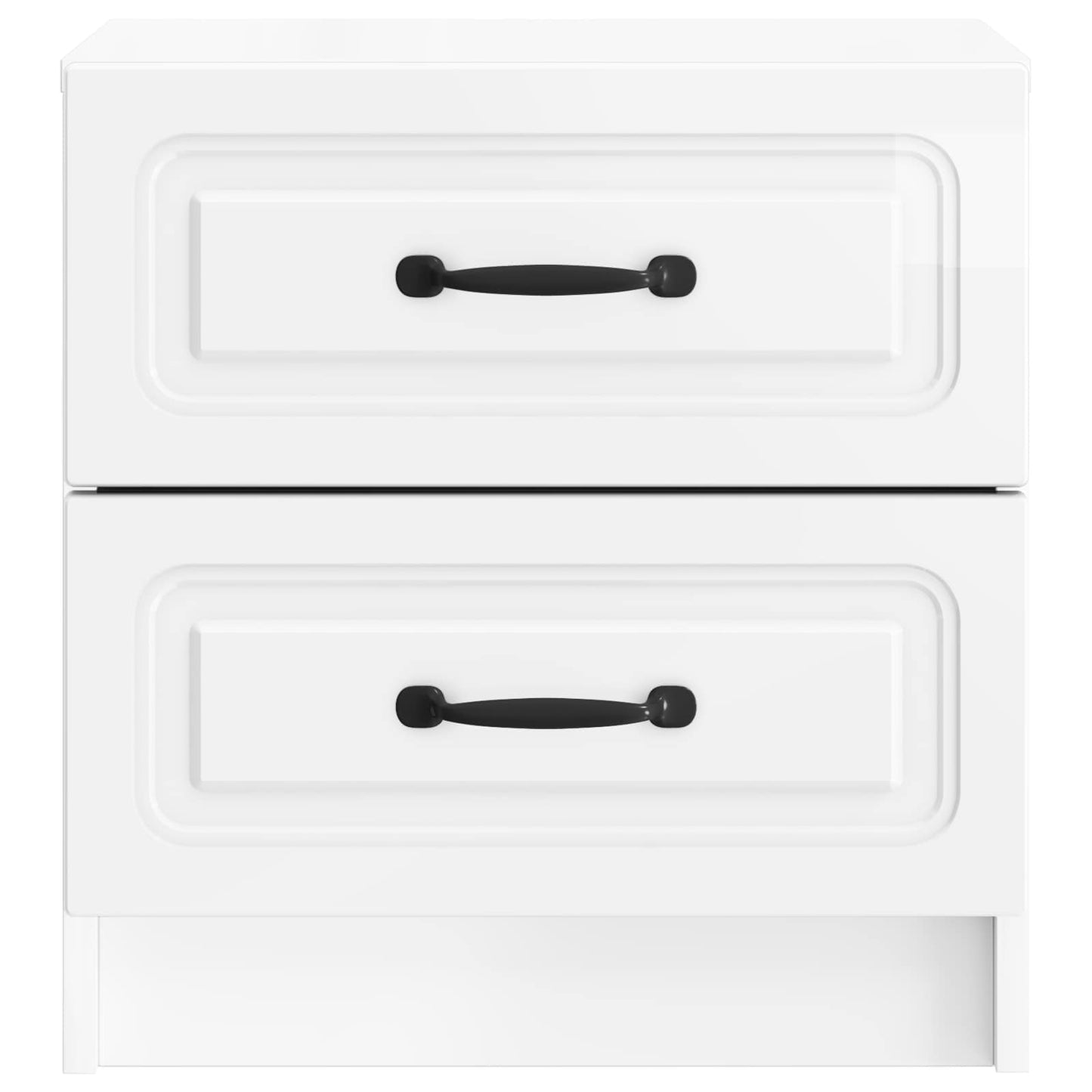 Armadio da Notte con cassetto Bianco Lucido 43 x 34,5 x 44,5 cm | homemem39