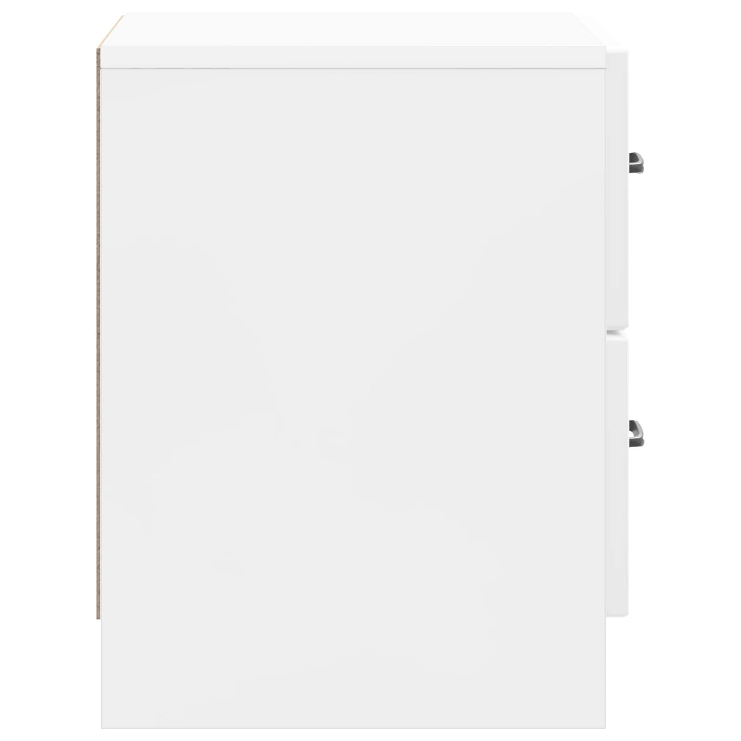 Armadio da Notte con cassetto Bianco Lucido 43 x 34,5 x 44,5 cm | homemem39