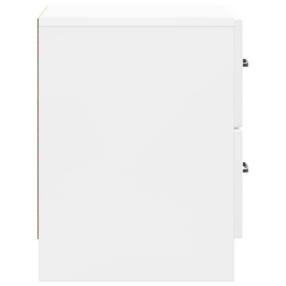 Armadio da Notte con cassetto Bianco Lucido 43 x 34,5 x 44,5 cm | homemem39