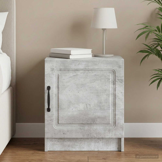 Armadio da Notte Grigio Cemento 43 x 34,5 x 47 cm | homemem39
