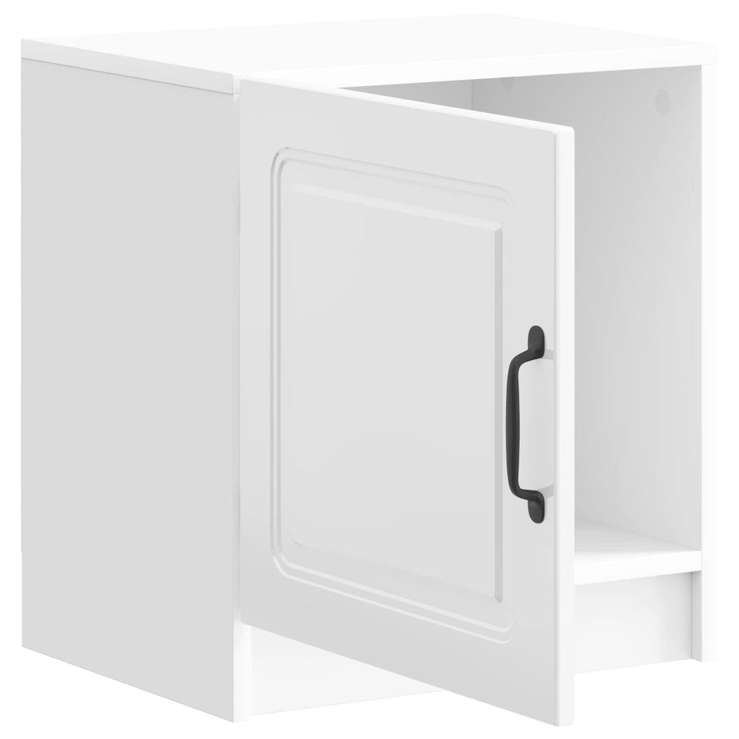 Armadio da Notte 2 pz Bianco Lucido 43 x 34,5 x 47 cm