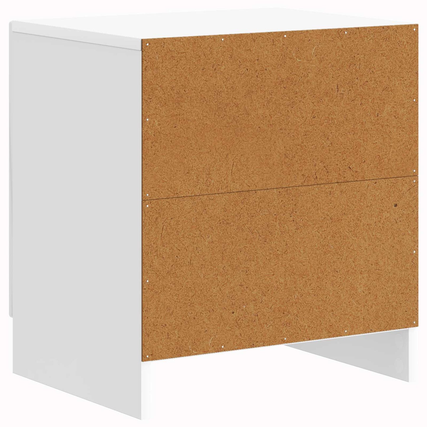 Armadio da Notte 2 pz Bianco Lucido 43 x 34,5 x 47 cm