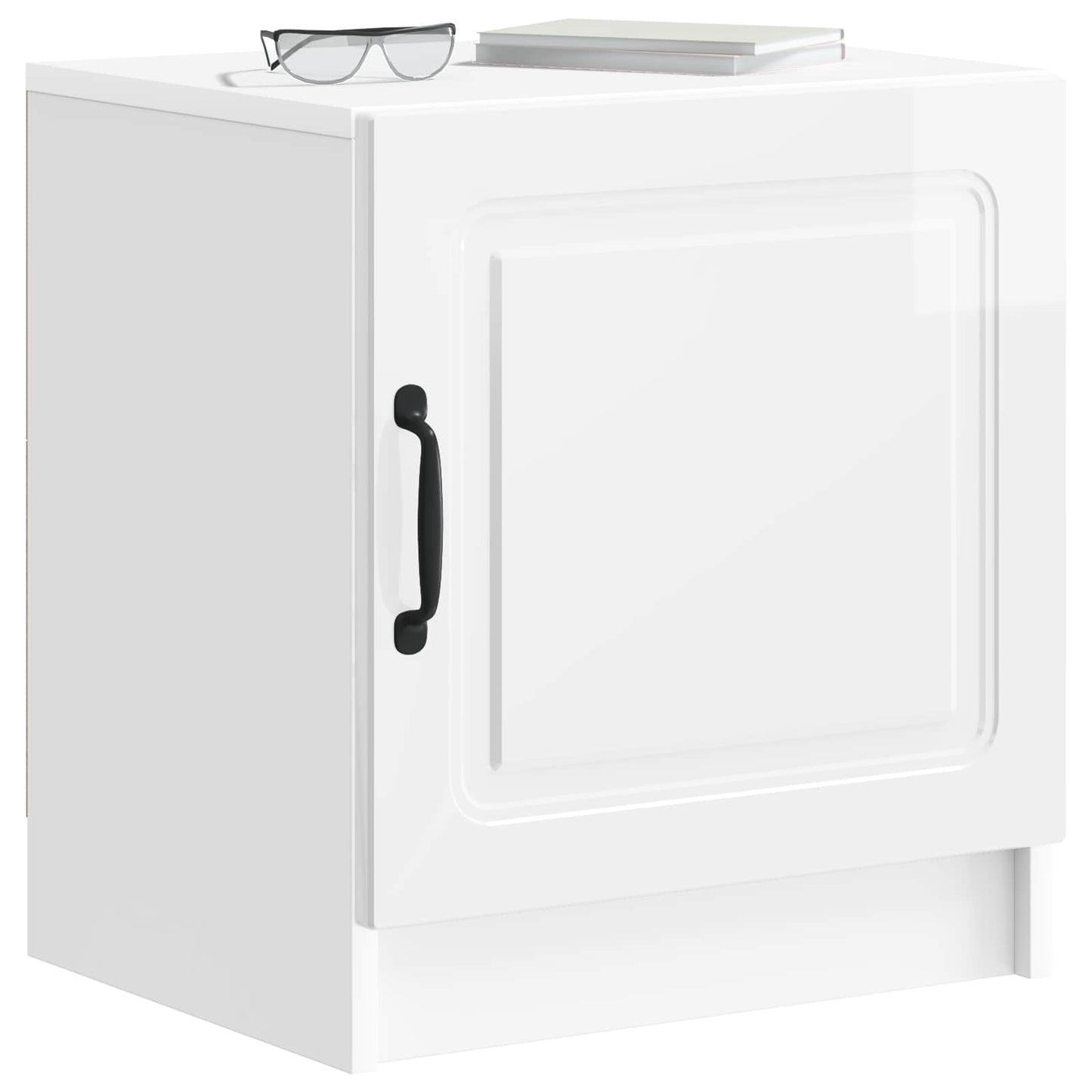 Armadio da Notte 2 pz Bianco Lucido 43 x 34,5 x 47 cm