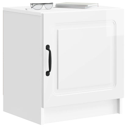Armadio da Notte 2 pz Bianco Lucido 43 x 34,5 x 47 cm