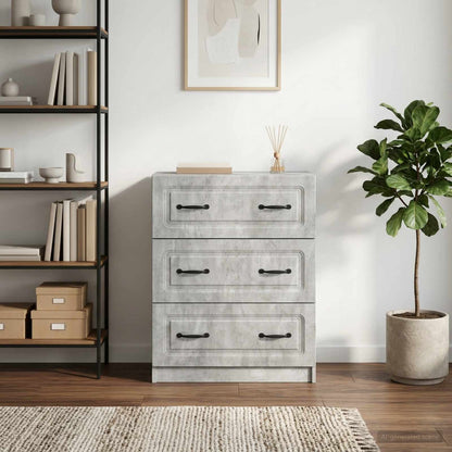 Mobile con Cassetti Grigio Cemento 66 x 34,5 x 87 cm