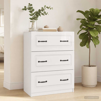 Mobile con Cassetti Bianco Lucido 66 x 34,5 x 87 cm
