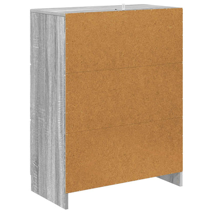 Mobile con Cassetti Grigio Sonoma 66 x 34,5 x 87 cm