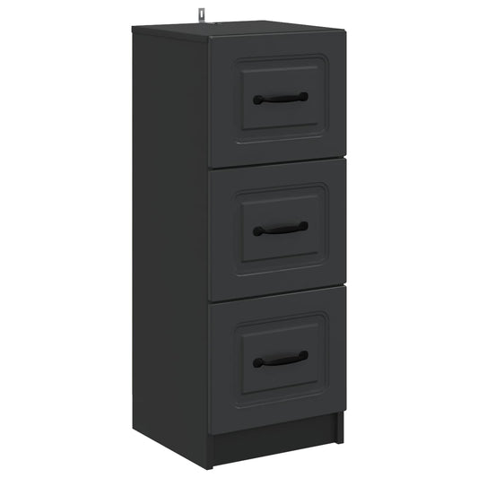 Mobile con Cassetti Nero 33 x 34,5 x 87 cm Legno ingegnerizzato | homemem39