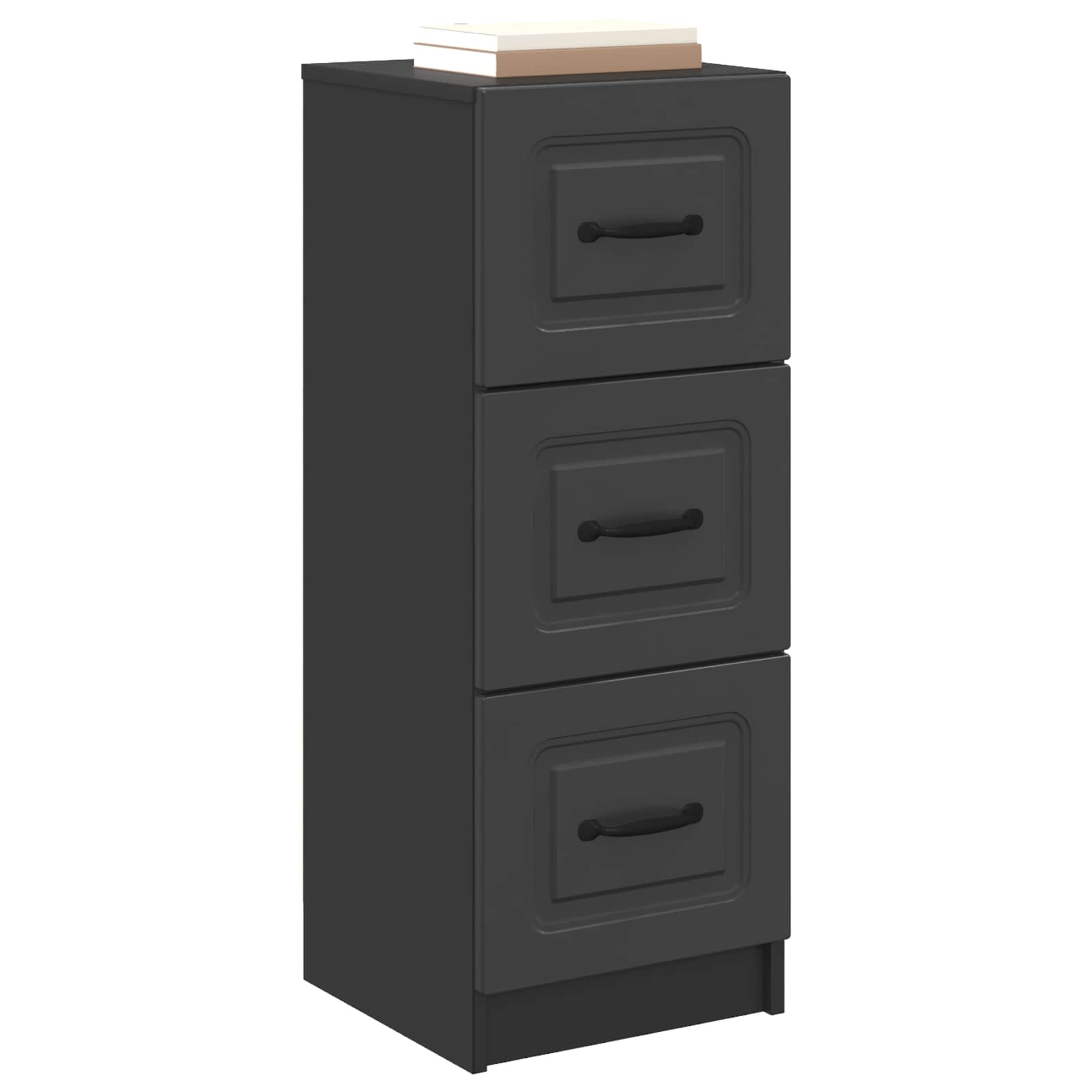 Mobile con Cassetti Nero 33 x 34,5 x 87 cm Legno ingegnerizzato | homemem39