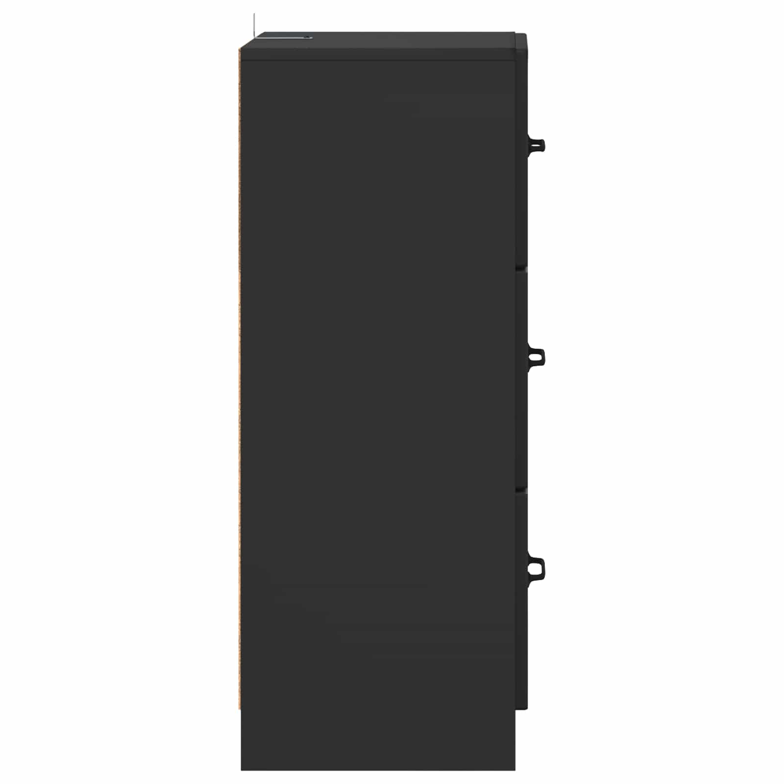 Mobile con Cassetti Nero 33 x 34,5 x 87 cm Legno ingegnerizzato | homemem39