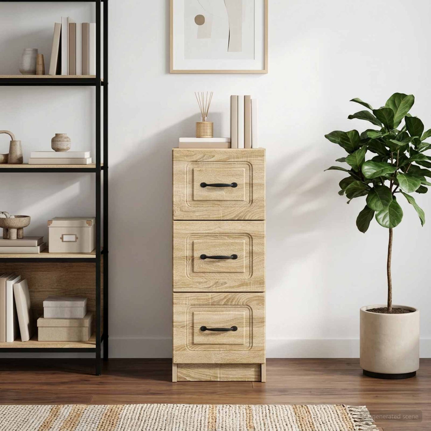 Mobile con Cassetti Rovere Sonoma 33 x 34,5 x 87 cm
