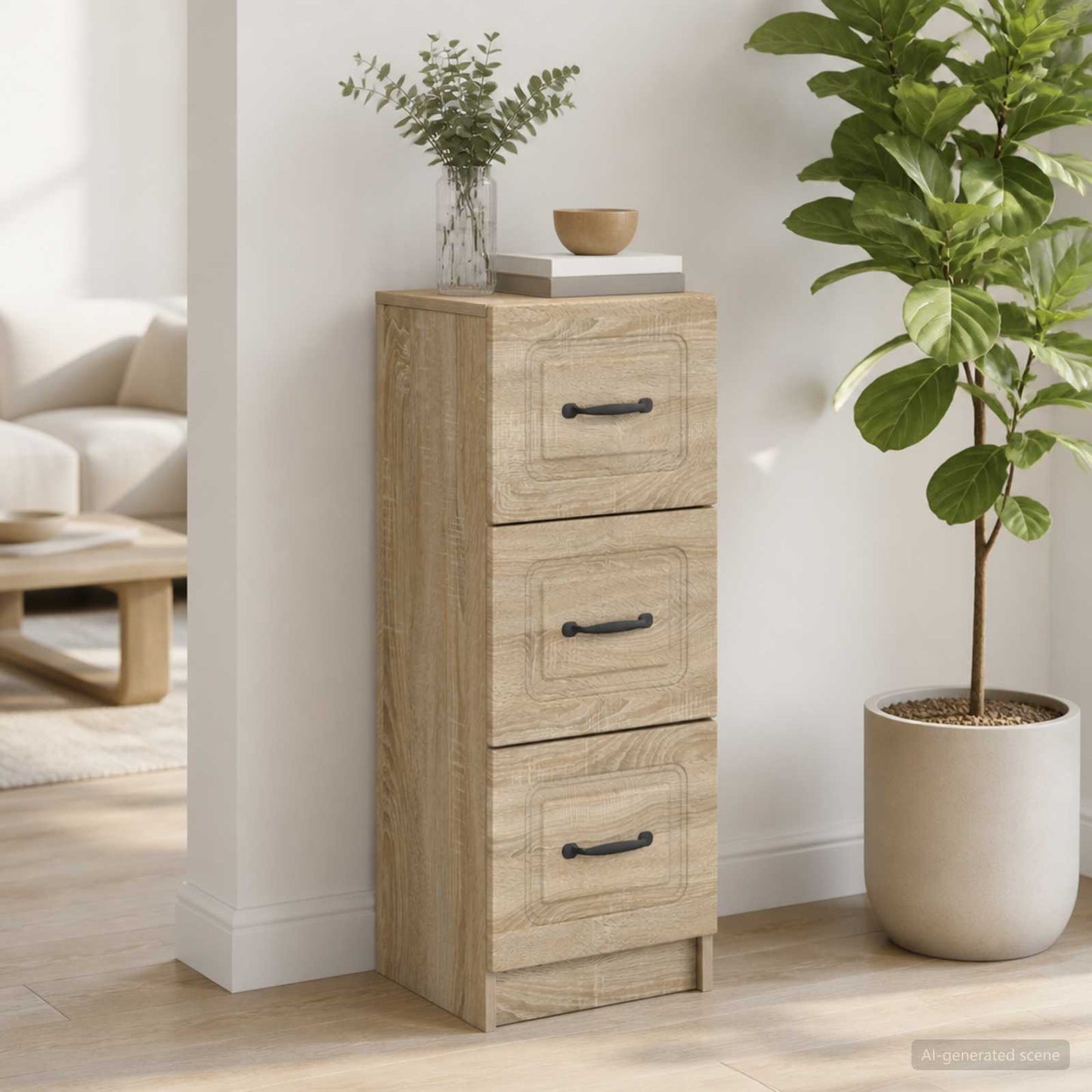 Mobile con Cassetti Rovere Sonoma 33 x 34,5 x 87 cm