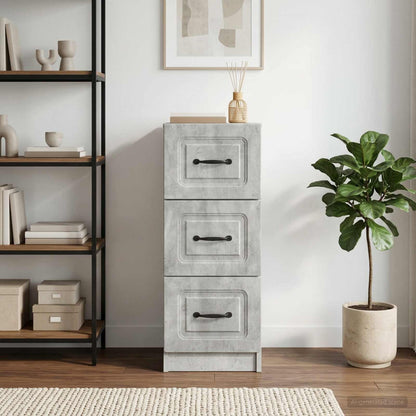 Mobile con Cassetti Grigio Cemento 33 x 34,5 x 87 cm