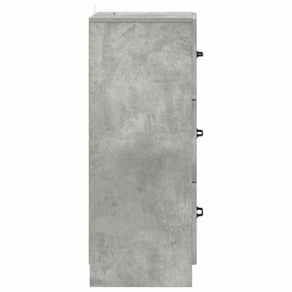 Mobile con Cassetti Grigio Cemento 33 x 34,5 x 87 cm