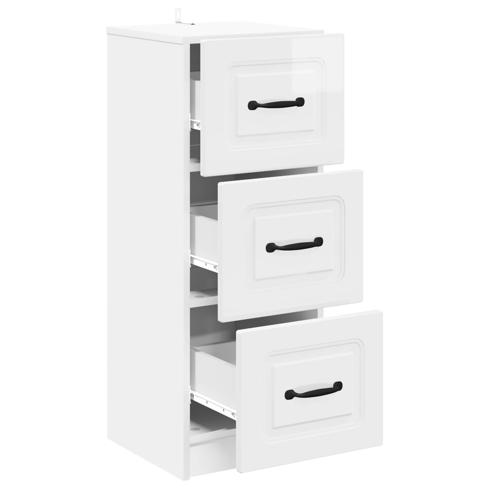 Mobile con Cassetti Bianco Lucido 33 x 34,5 x 87 cm | homemem39