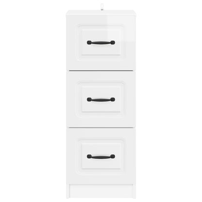 Mobile con Cassetti Bianco Lucido 33 x 34,5 x 87 cm | homemem39