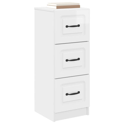 Mobile con Cassetti Bianco Lucido 33 x 34,5 x 87 cm