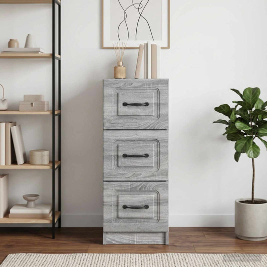 Mobile con Cassetti Grigio Sonoma 33 x 34,5 x 87 cm