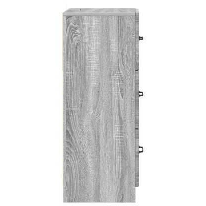 Mobile con Cassetti Grigio Sonoma 33 x 34,5 x 87 cm