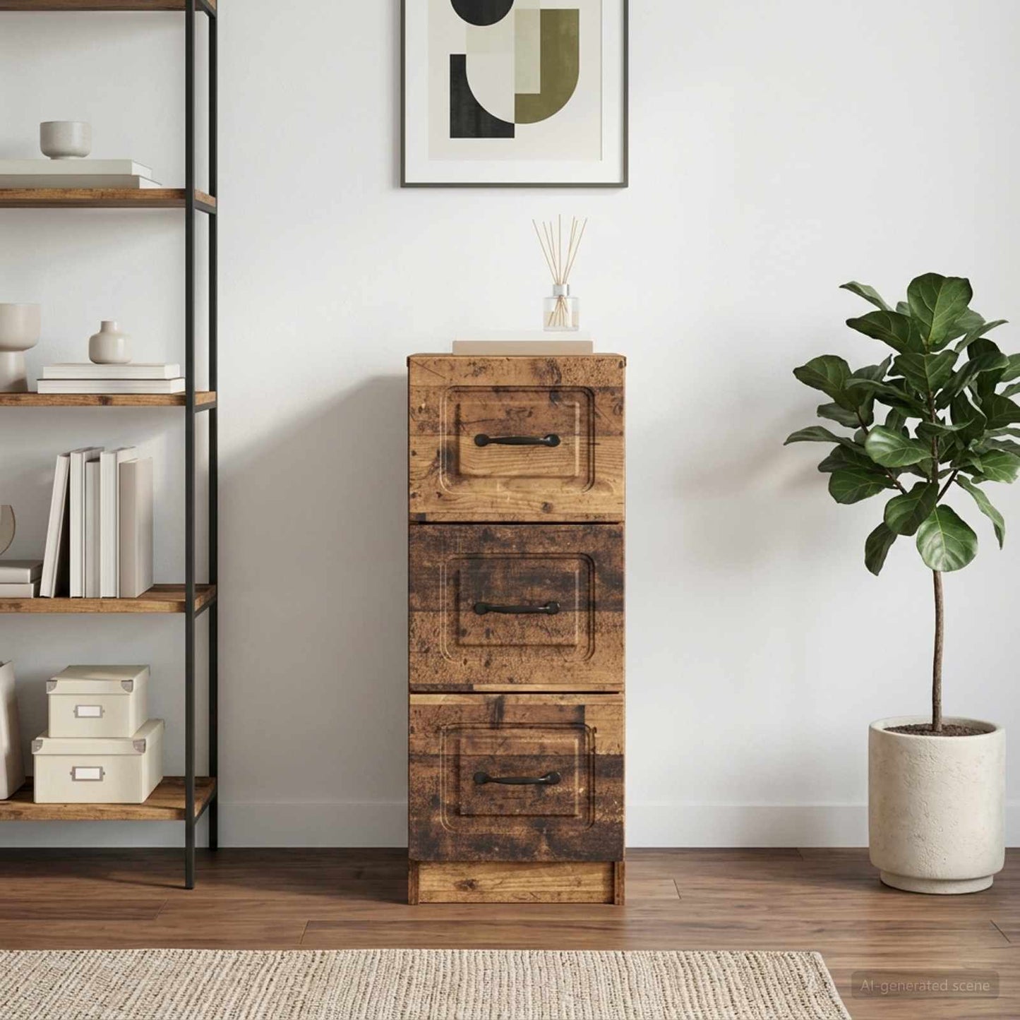 Mobile con Cassetti Legno antico 33 x 34,5 x 87 cm