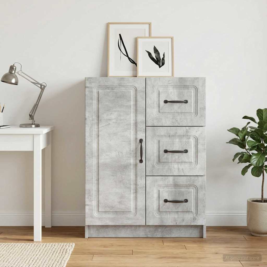 Credenza Grigio Cemento 66 x 34,5 x 87 cm Legno ingegnerizzato
