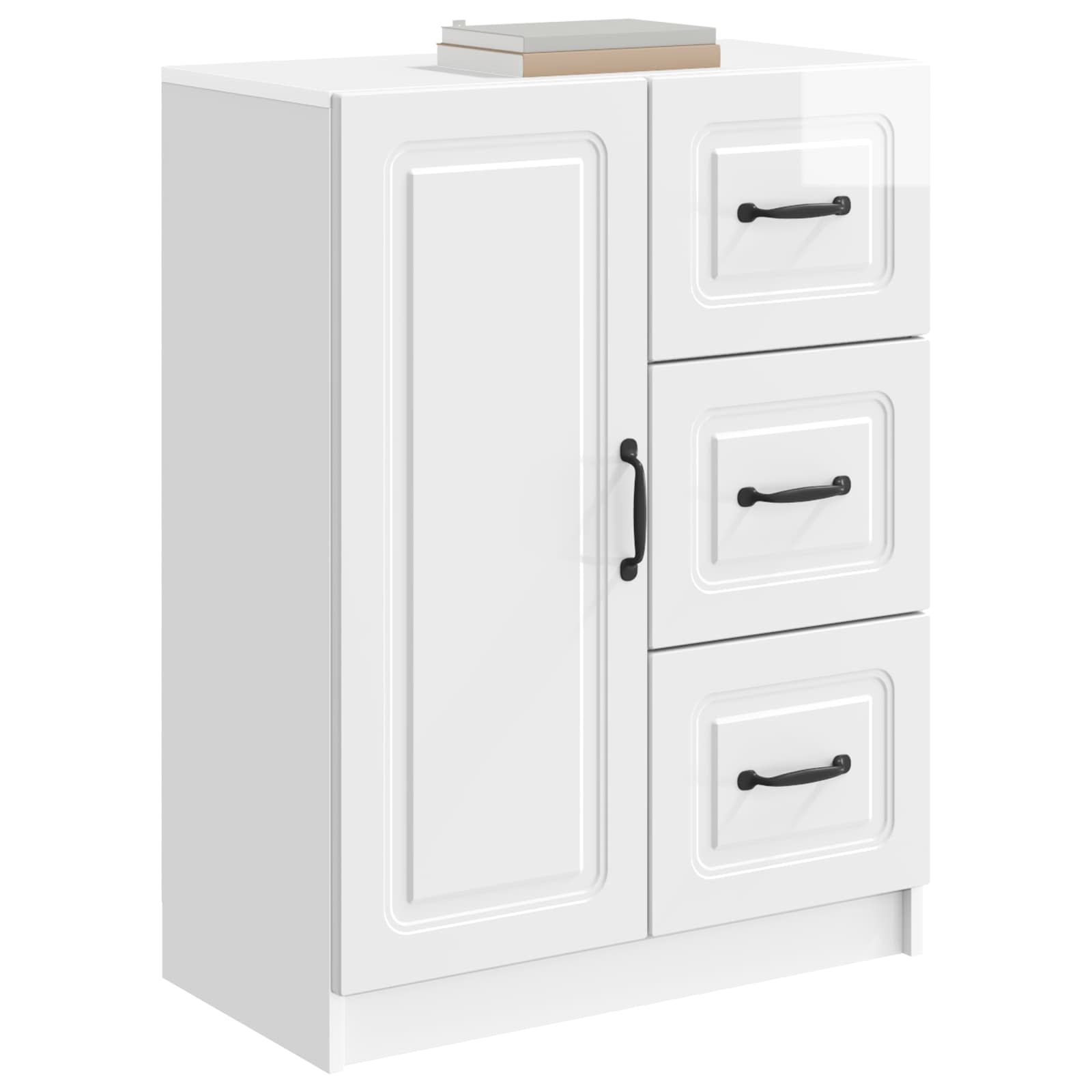 Credenza Bianco Lucido 66 x 34,5 x 87 cm Legno ingegnerizzato | homemem39