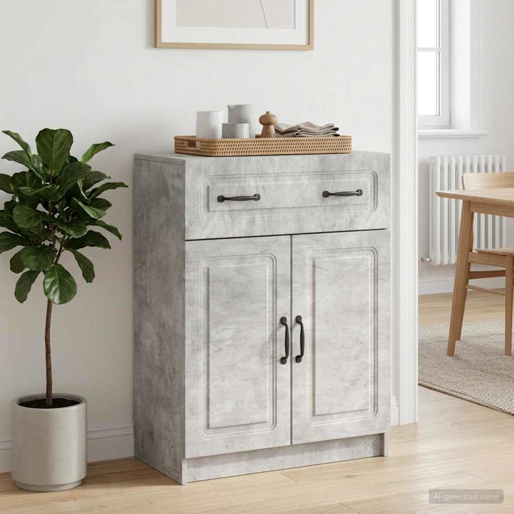 Credenza Grigio Cemento 66 x 34,5 x 87 cm Legno ingegnerizzato