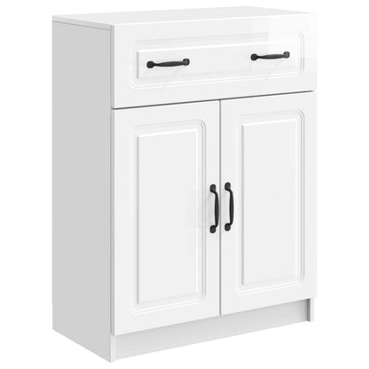 Credenza Bianco Lucido 66 x 34,5 x 87 cm Legno ingegnerizzato | homemem39